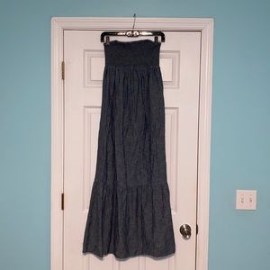 GAP smocked chambray dress size small
